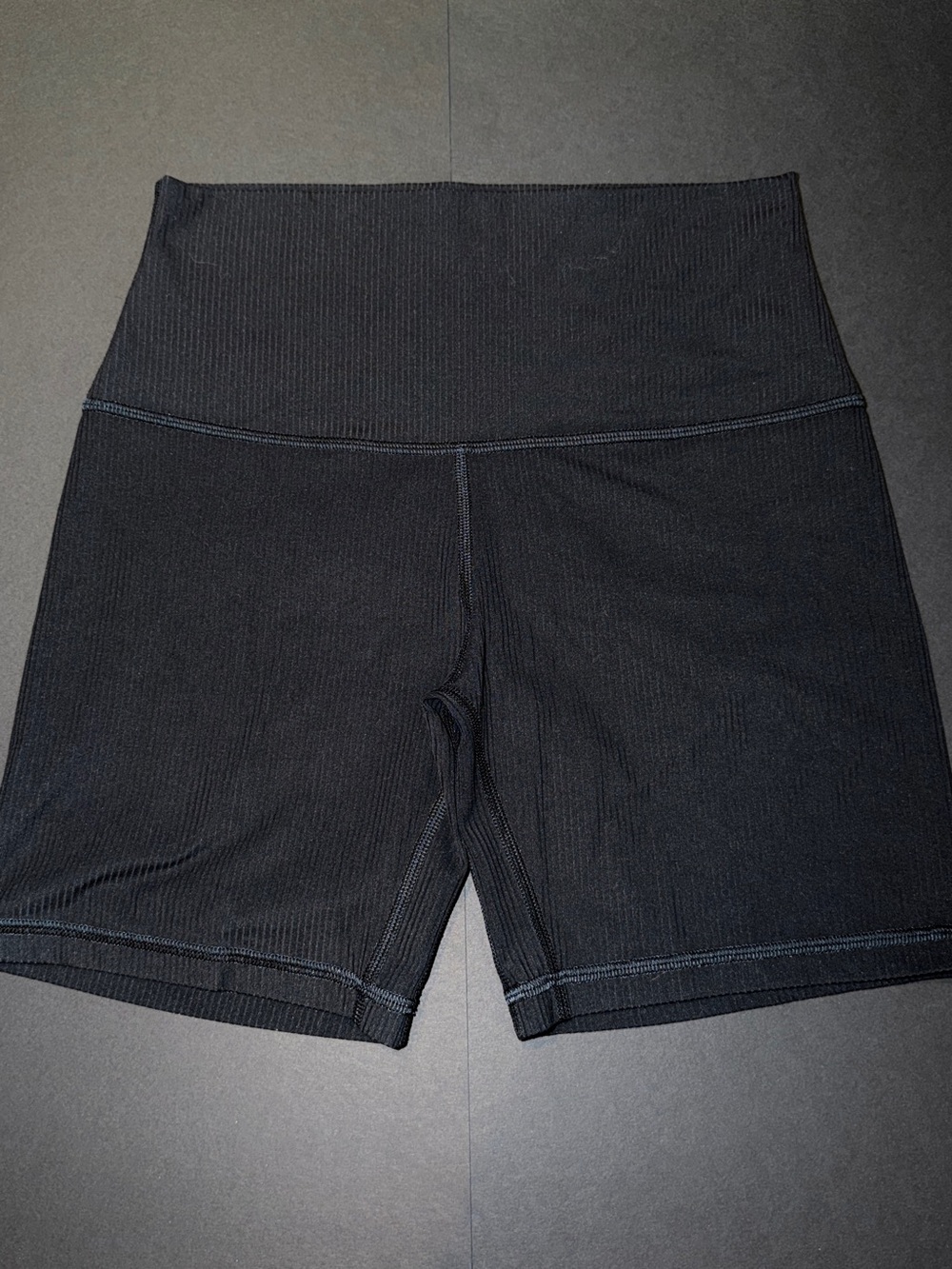 Lululemon athletica Black High-Rise Ribbed Bike Shorts